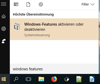 Abbildung 1: Windows-Features aktivieren oder deaktivieren