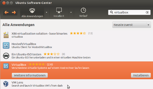 Screenshot Ubuntu Software Center